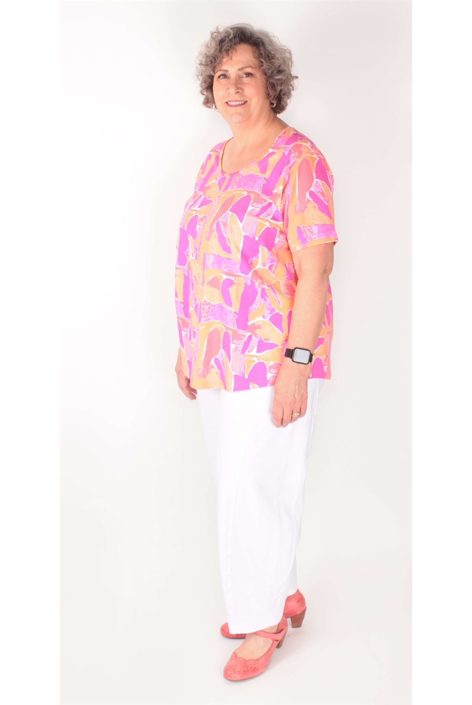 Katie S / S Tee Fushia